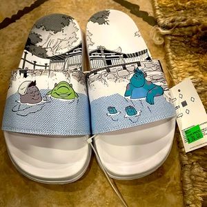 Monsters inc adidas slides